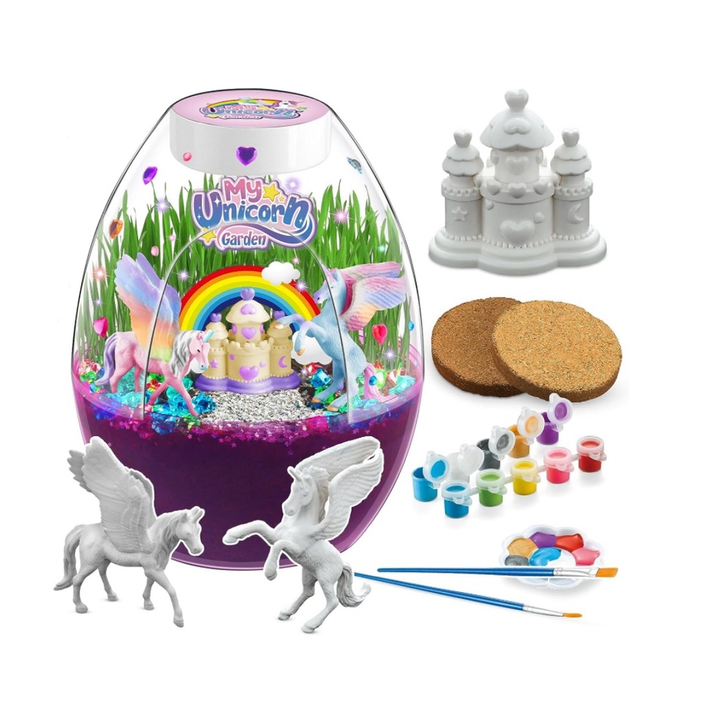 NEW! Unicorn Terrarium Science and Craft Kit with LED Garden Night Light
